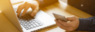 a person using a laptop